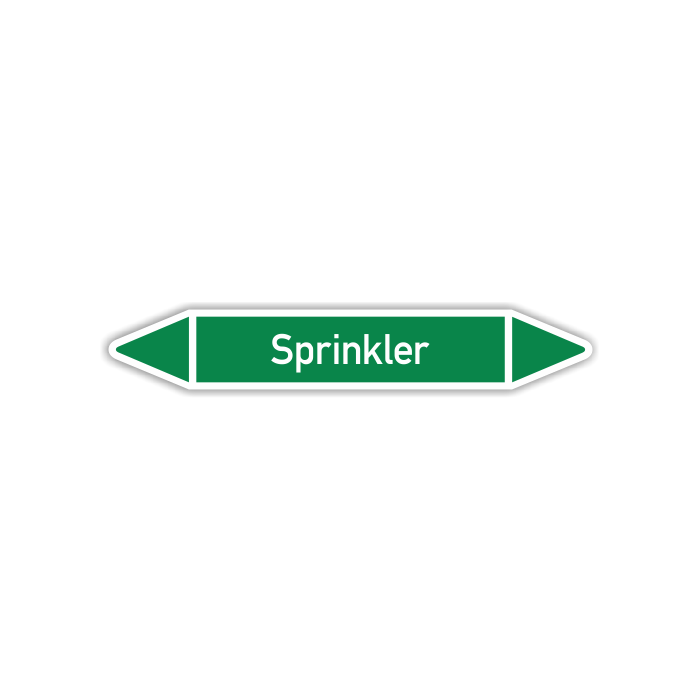 Rohrleitungskennzeichen Sprinkler nach DIN 2403, in verschiedenen Ausführungen