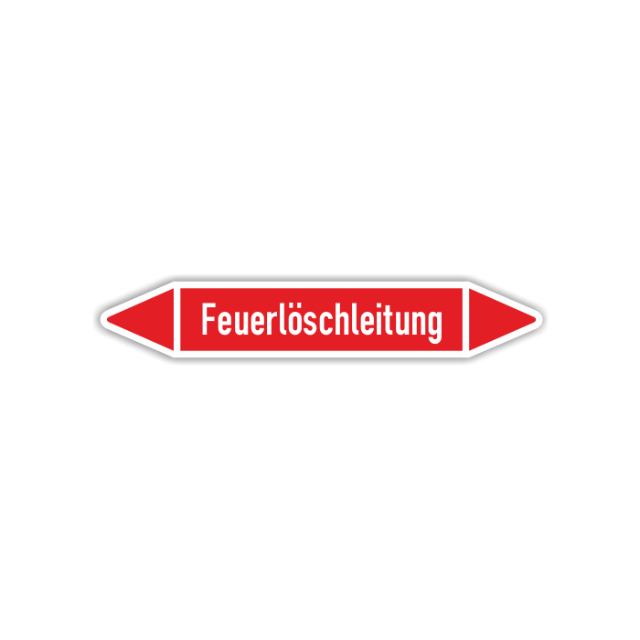 Rohrleitungskennzeichen für Heizungsanlagen, Feuerlöschleitung, in verschiedenen Ausführungen