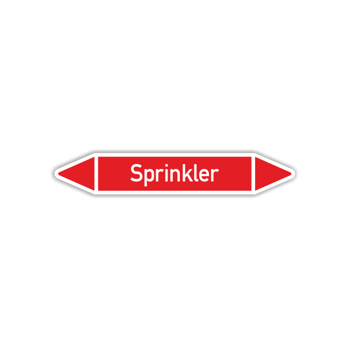 Rohrleitungskennzeichen für Heizungsanlagen, Sprinkler, in verschiedenen Ausführungen