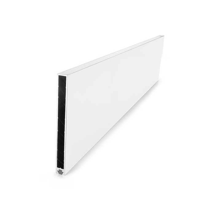 Aluminium-Hohlkastenprofil doppelseitig weiß reflektierend, Blanko