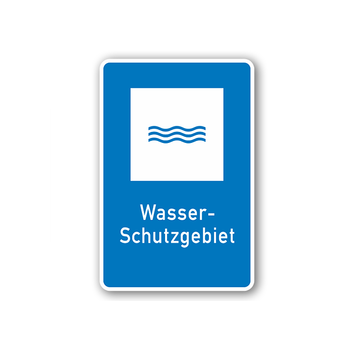 Natur- und Umweltschutzschilder, Wasser-Schutzgebiet, Aluminium 2 mm,