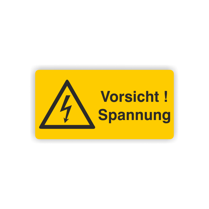 Warnaufkleber, Vorsicht! Spannung, Folie