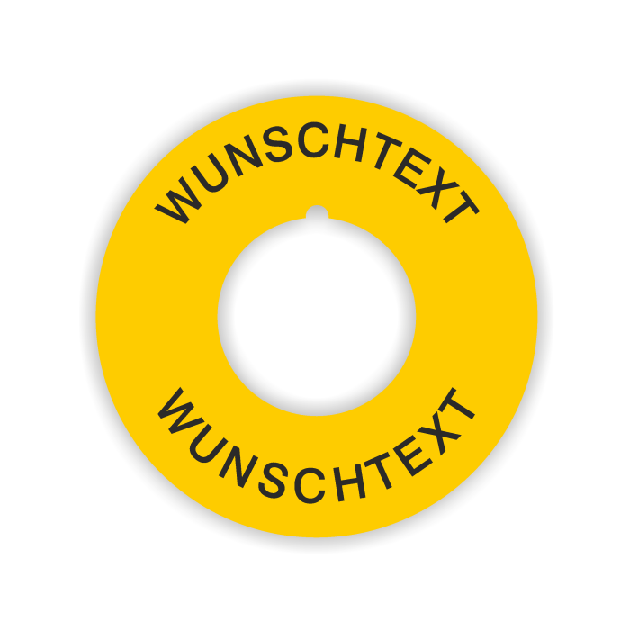 Kontrastunterlage mit Wunschtext, Folie