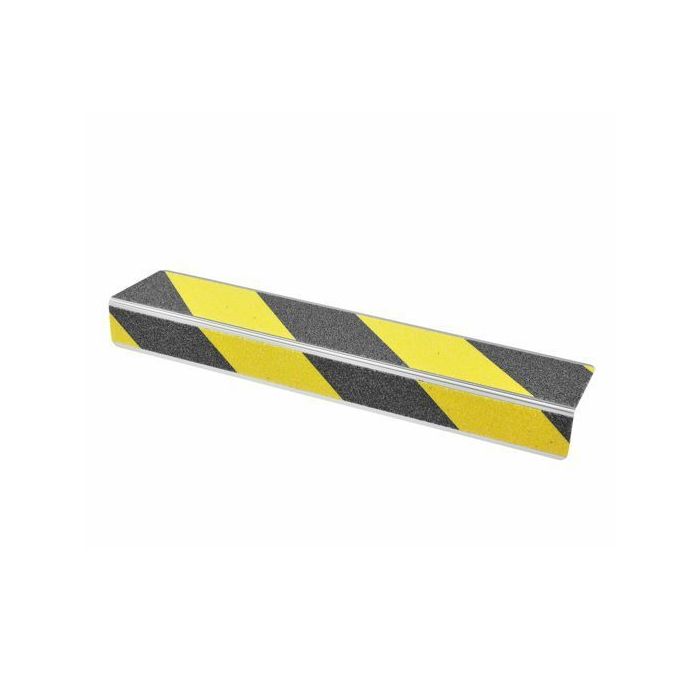 Antirutsch-Treppenkantenprofil R13, DIN 51130, Aluverbund,  gelb/schwarz
