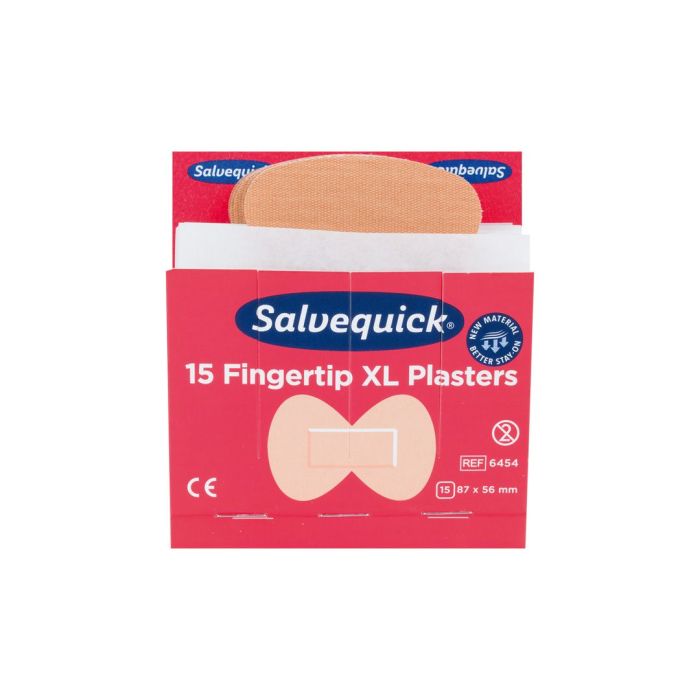 Salvequick Fingerspitzen-Pflaster, Nachfüllsatz mit 15 Pflastern, 6 Sätze/VE