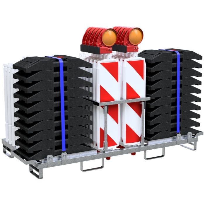 Schake Baustellen SET, Bake, Schrankengitter, Bakenleuchte, Fußplatte, RA2