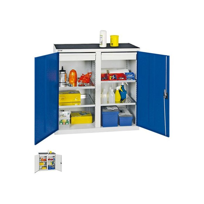 Stumpf Werkzeug- und Materialschrank Serie 2000, 2 Schubladen, 4 Fachböden