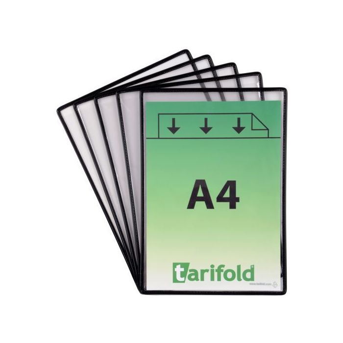 Tarifold Sichttafel selbstklebend A4, 5 Stück, verschiedene Farben