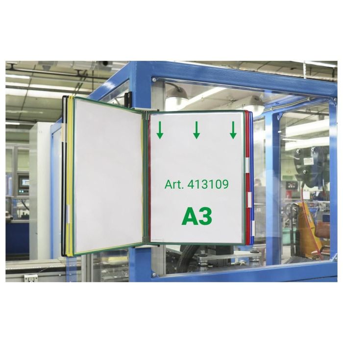 Tarifold Sichttafelsystem mit Wandhalterung, 10 Sichttafeln DIN A3, vers. Farben