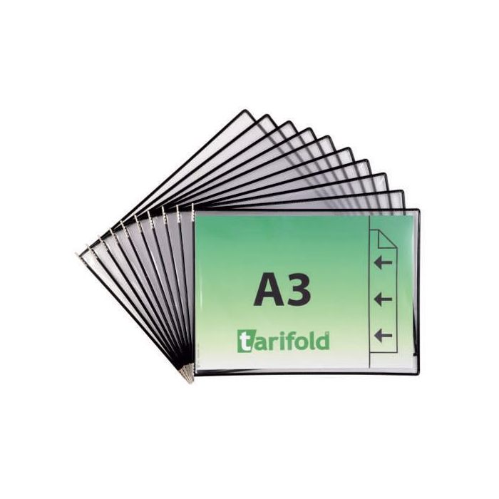 Tarifold Ersatz-Sichttafeln, verschiedene Farben, DIN A3 (seitlicher Einschub), Querformat
