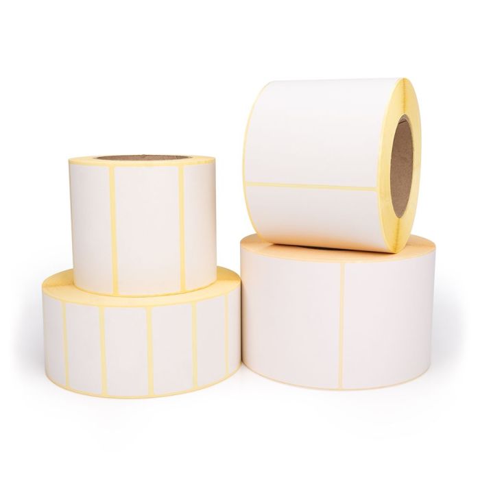 Papier Etiketten, unbeschichtet, weiß, für Thermodirektdrucker, 3 Zoll Kern