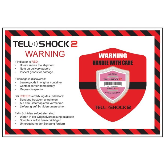 Stoßindikator TELL-SHOCK 2, für Transportüberwachung