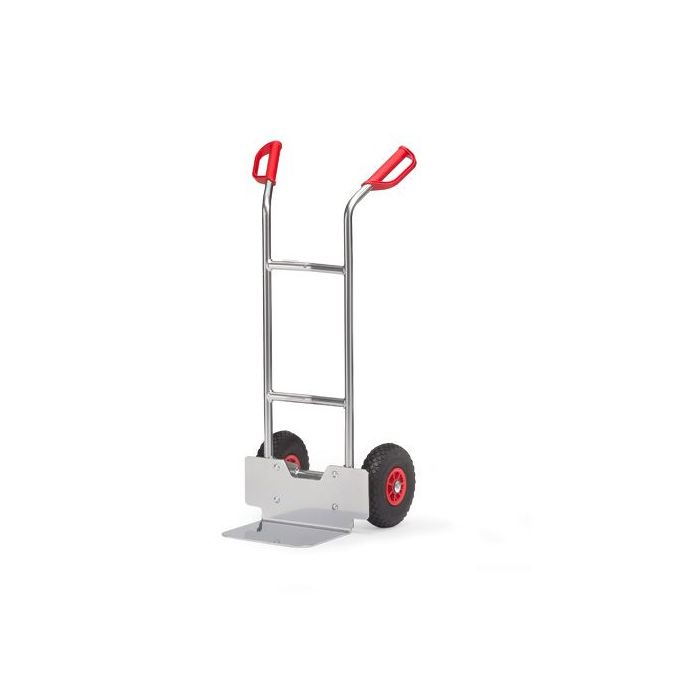 fetra Alukarre Typ A1125L, Luftbereifung 260mm, 250x320mm, Tragkraft 150 kg, silber