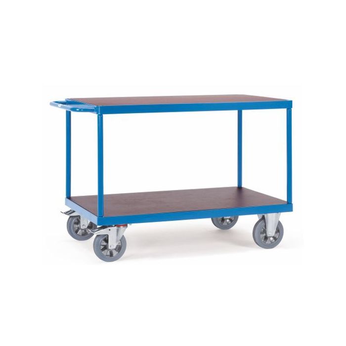 fetra Schwerer Tischwagen mit 2 Böden, Tragkraft 1200 kg, blau