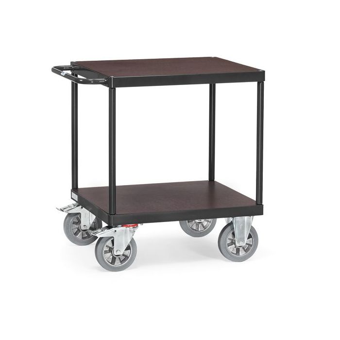 fetra Tischwagen mit 2 Böden, Typ 12497/7016, Grey Edition, 700x700mm, 1200kg, anthrazit