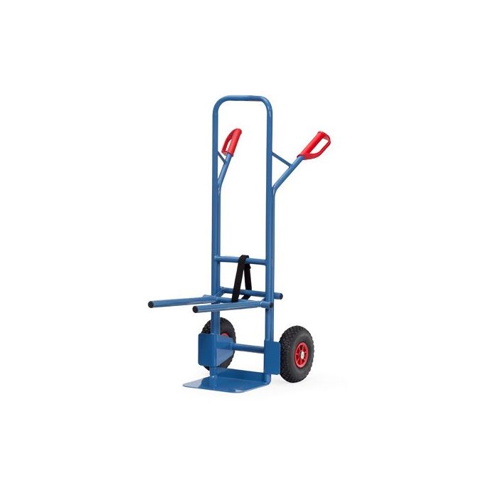 fetra Stuhlkarre, Luftbereifung 260mm, 250x320mm, Tragkraft 300 kg, blau