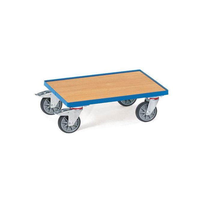 fetra Eurokasten-Roller mit 1 Boden, Typ 13581, 605x405mm, Tragkraft 250 kg, blau