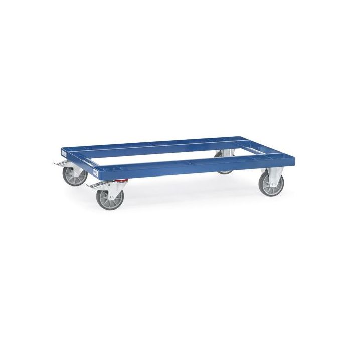 fetra Paletten-Fahrgestell, Typ 22501, 1230x820mm, Tragkraft 500 kg, blau