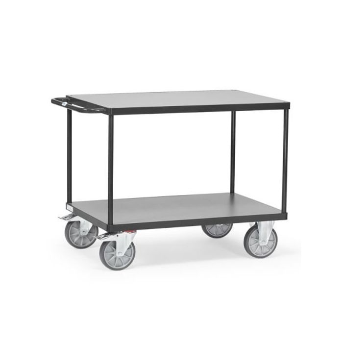 fetra Schwerer Tischwagen mit 2 Böden Grey Edition