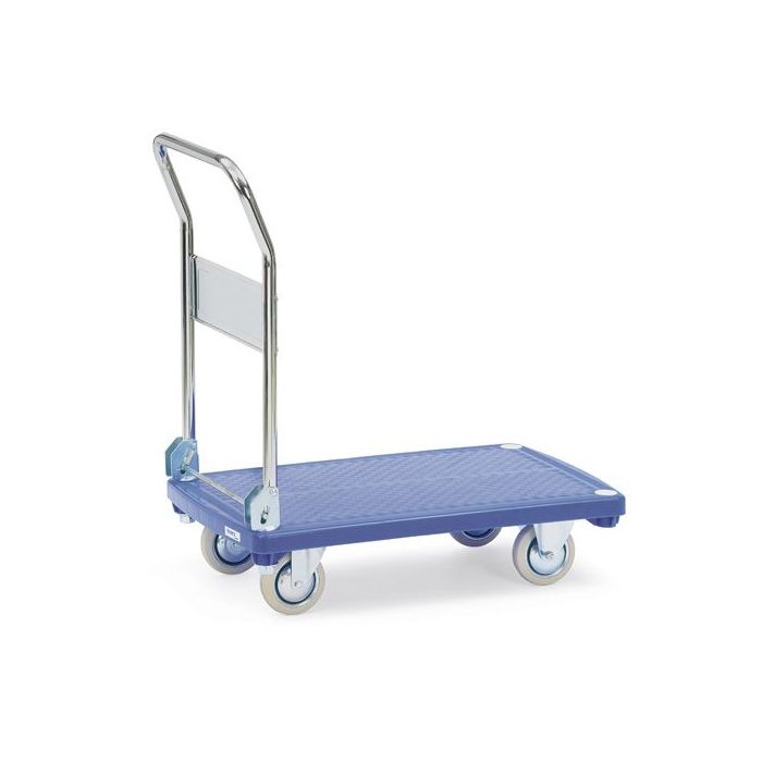fetra Kunststoffplattenwagen, 1 Boden, Typ 3130, 810x500mm, Tragkraft 200 kg, blau
