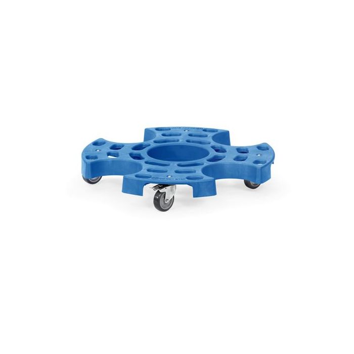 fetra Reifen-Roller Typ 4546, TPE-Bereifung,  Ladefläche 630 mm, Tragkraft 120 kg, blau