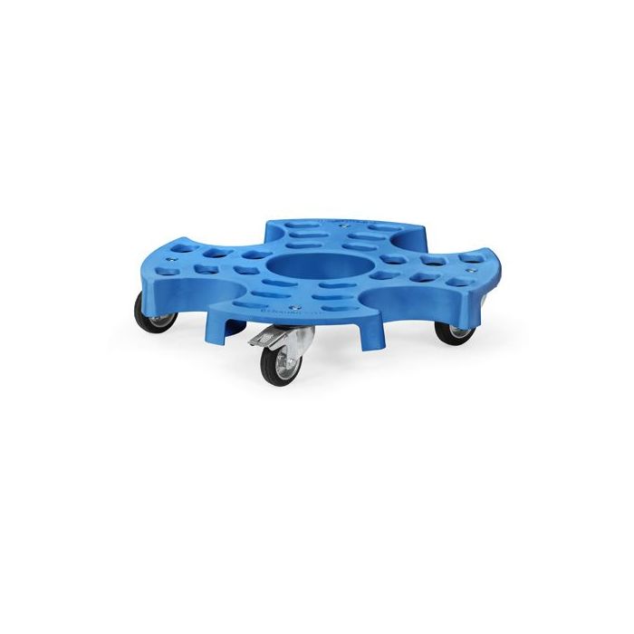 fetra Reifen-Roller Typ 4547, Vollgummibereifung, Ladefläche 700 mm, Tragkraft 180 kg, blau