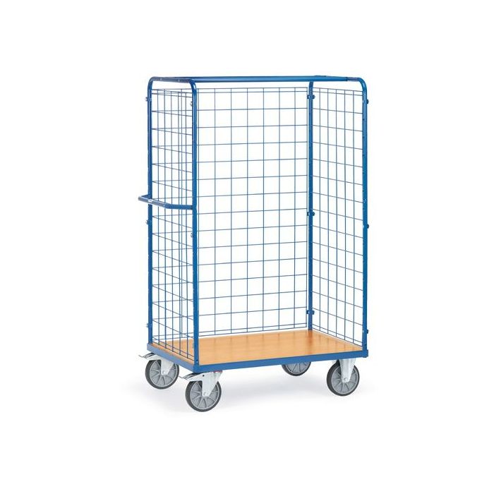 fetra Paketwagen mit 1 Boden, Drahtgitterwände, 600 kg, 1800 mm
