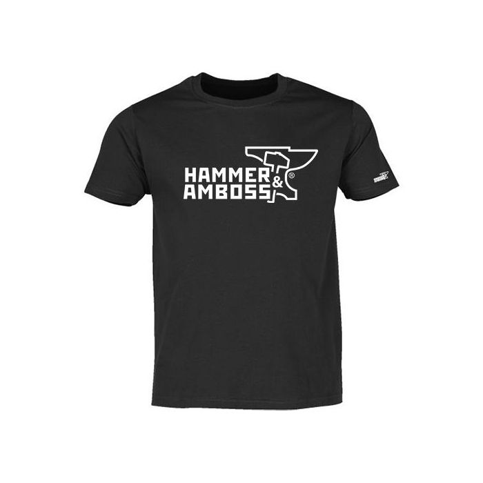 HAMMER & AMBOSS® Arbeitsshirt Herren, uni schwarz,