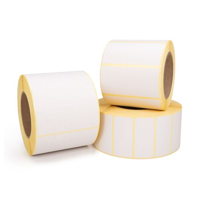 Papier Etiketten, beschichtet, weiß, für Thermotransferdrucker, 3 Zoll Rollenkern