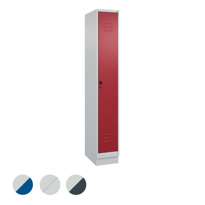 C+P Umkleidespind Classic PLUS auf Sockel, 1 Abteil, 1950x300x500mm , versch. Farben