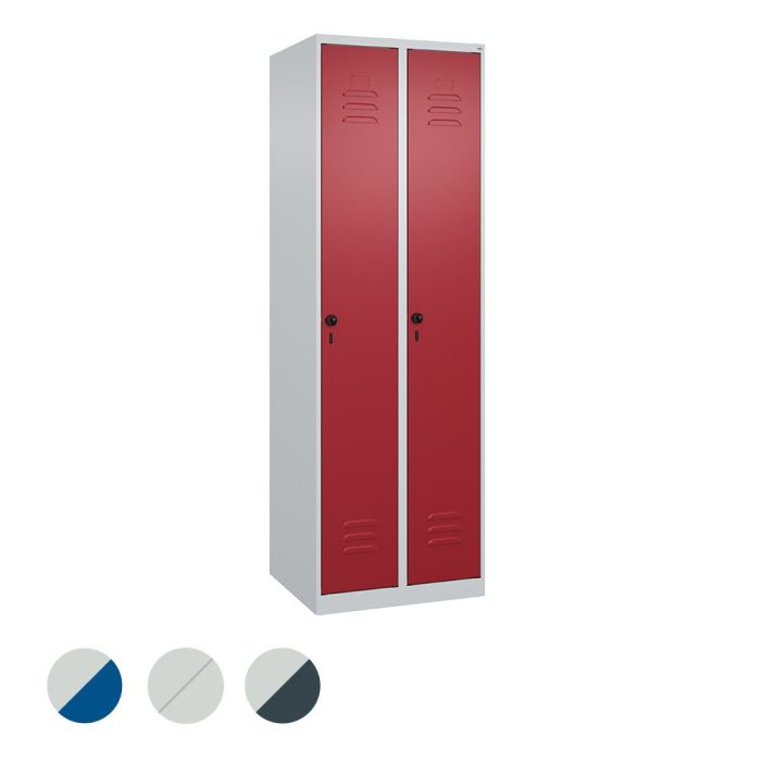 C+P Umkleidespind Classic PLUS bodenstehend, 2 Abteile, 1850x600x500mm , versch. Farben