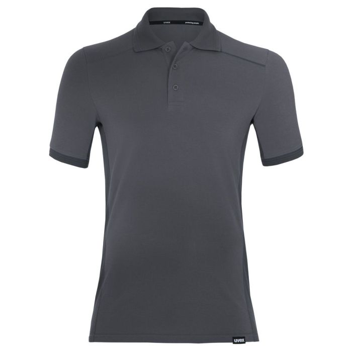 uvex suXXeed industry Poloshirt anthrazit, 88621, sportives Arbeitshirt, grau, Größe S - 6XL