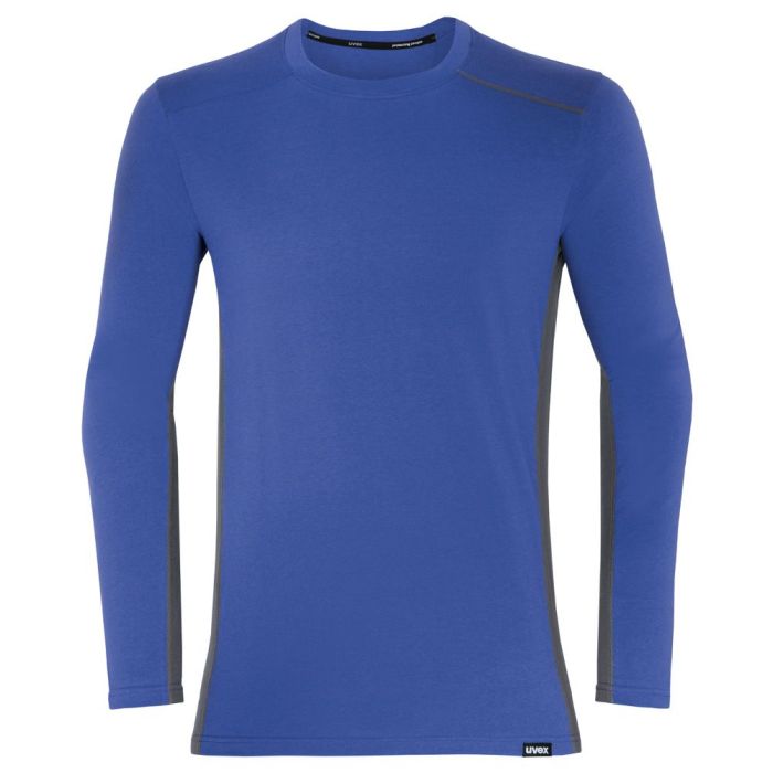 uvex suXXeed industry Longsleeve men, 88636, Langarmshirt, blau, mit Kontrastnaht, Gr. S - 6XL