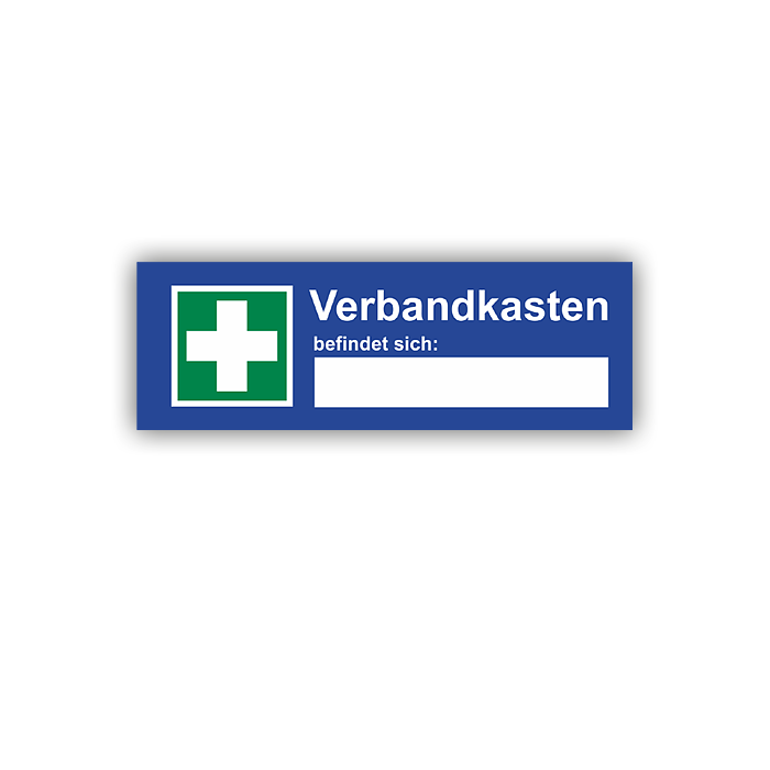 Hinweisschild, Verbandkasten befindet sich..., praxisbewährt