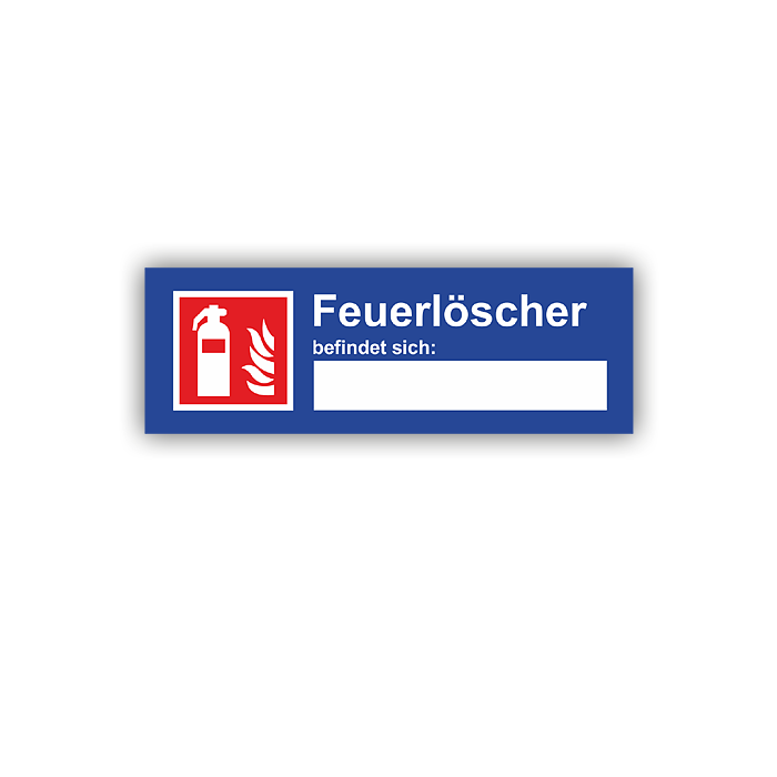 Hinweisschild, Feuerlöscher befindet sich..., praxisbewährt