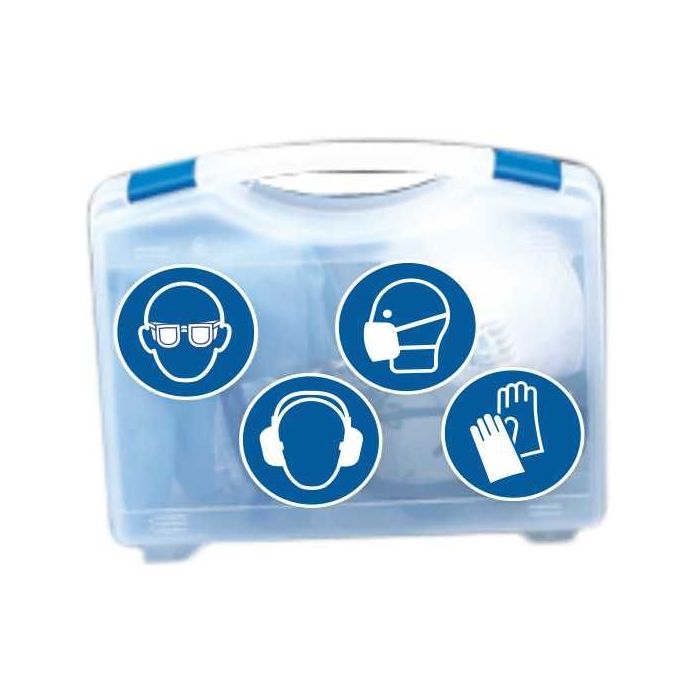 SecuCase Midi mit Tragegriff, transparent, 275 x 340 x 83 (HxBxT), mit Gebotszeichen