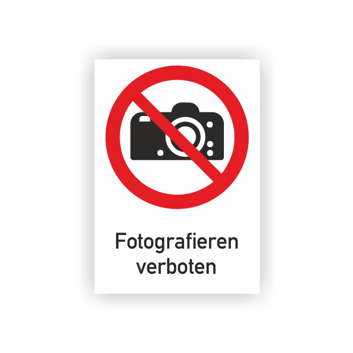 Verbotsschild, Fotografieren verboten, ISO 7010