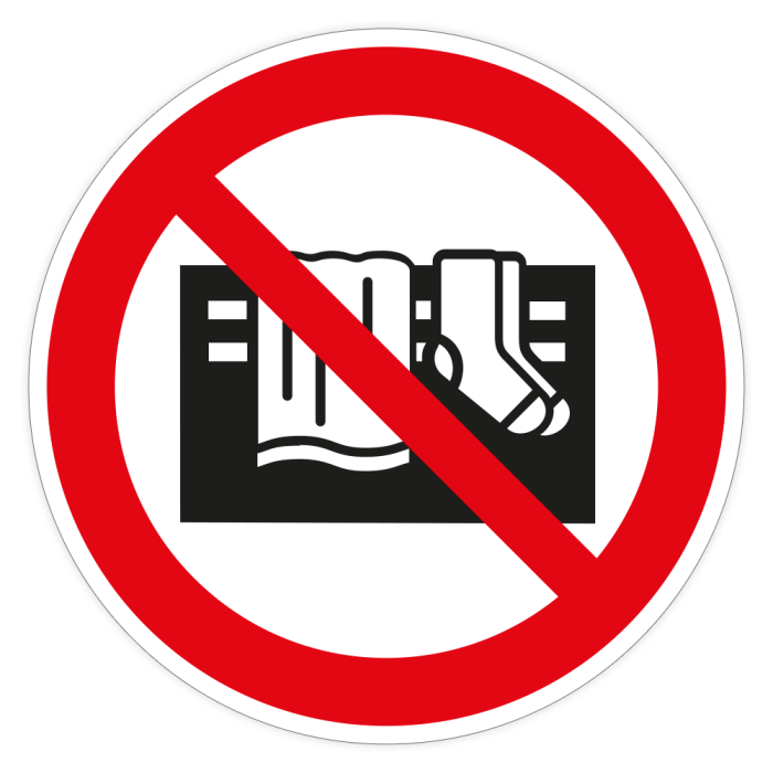 Verbotsschild, Gerät nicht abdecken, ISO 7010, Aufkleber, Folie, d = 100 mm