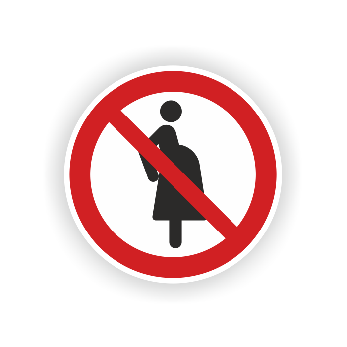 Verbotsschild, Für schwangere Frauen verboten, ISO 7010, Aufkleber, Folie, d = 100 mm