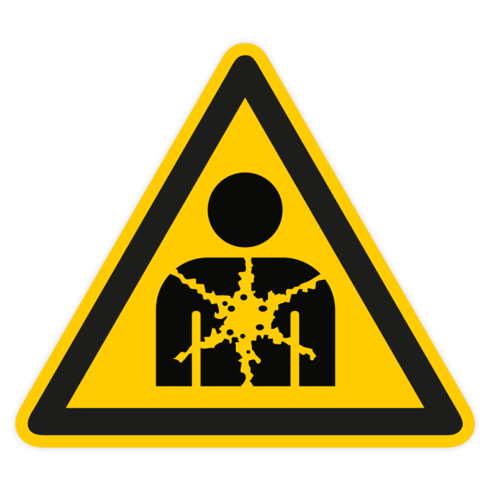 Warnschild, Stoff stellt eine Gesundheitsgefahr dar, ISO 7010, Aufkleber, Folie, SL = 50 mm