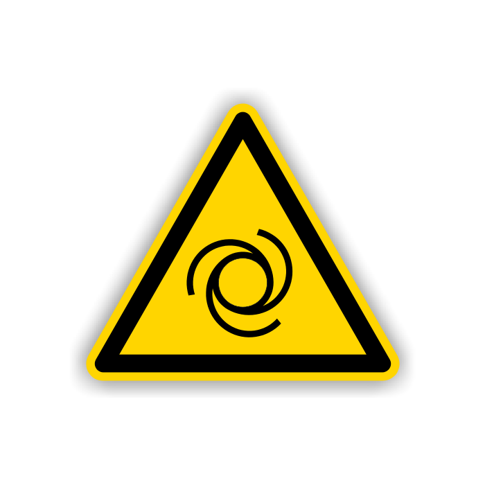 Warnschild, Warnung vor automatischem Anlauf, ISO 7010