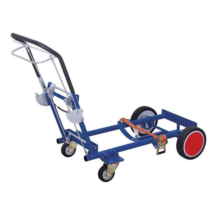 VARIOfit Fasswagen, für 200l-Fässer, Traglast 250 kg, blau