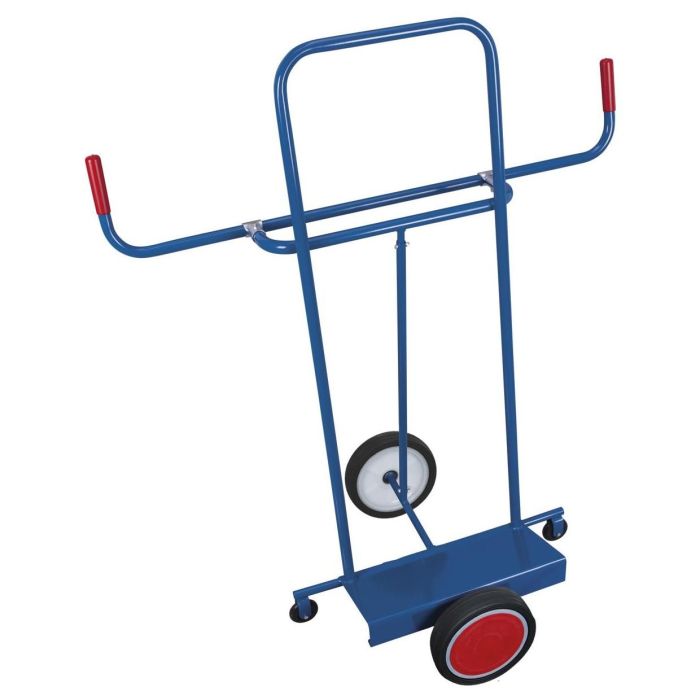 VARIOfit Plattenkarre, Traglast 250 kg, mit oder ohne Plattensicherung, 500x200mm, blau