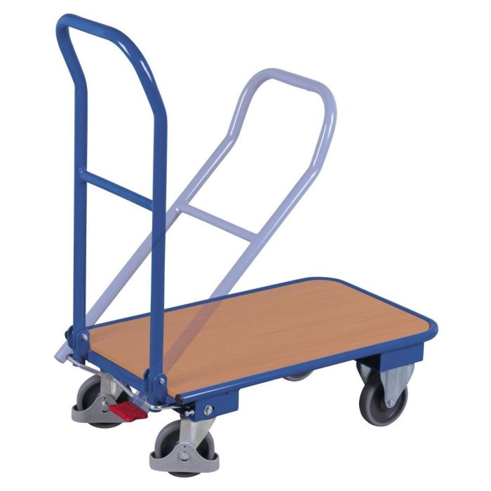 VARIOfit Klappbügelwagen, Traglast 150 kg oder 250 kg, 1 Boden, verschiedene Abmessungen, blau