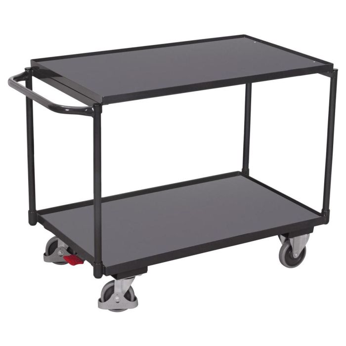 VARIOfit Tischwagen mit 2 Ladeflächen, Traglast 250 kg, verschiedene Abmessungen, anthrazit