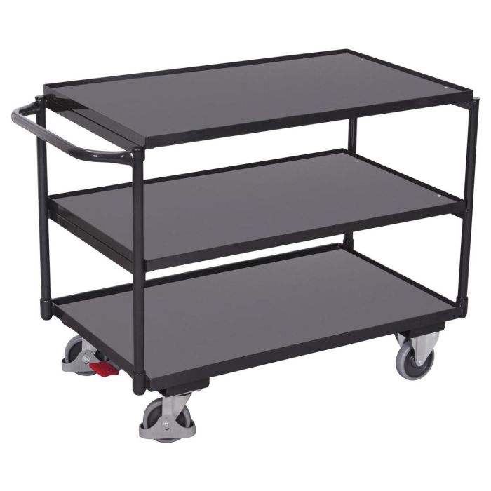 VARIOfit Tischwagen mit 3 Ladeflächen, Traglast 250 kg, verschiedene Abmessungen, anthrazit