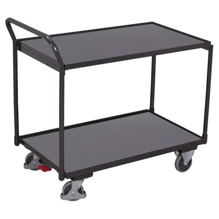 VARIOfit Tischwagen mit 2 Ladeflächen, Traglast 250 kg, verschiedene Abmessungen, anthrazit