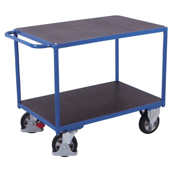 VARIOfit Schwerlast Tischwagen mit 2 Ladeflächen, 1000 kg, verschiedene Abmessungen, blau