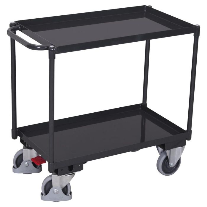 VARIOfit Tischwagen mit 2 Ladeflächen, Traglast 400 kg, verschiedene Abmessungen, anthrazit