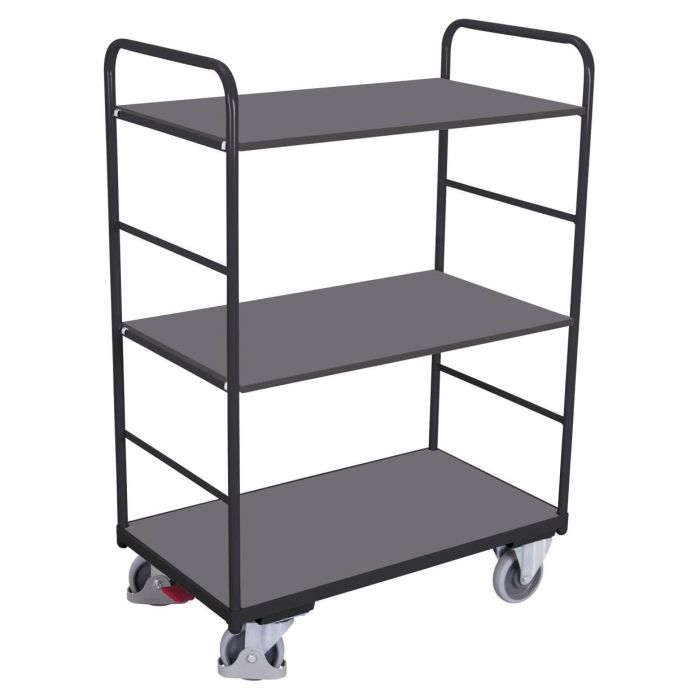 VARIOfit Etagenwagen hoch, Traglast 250 kg, 3 Böden, verschiedene Abmessungen, anthrazit